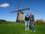 Peter en ik in een mooi Noord-Hollands landschap tijdens onze wandeling op 26 september 2015