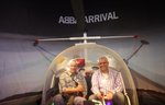 Deze foto is gemaakt in het ABBA museum. We zitten in de helicopter die ook op het ABBA album Arrival staat. Leuk fotomoment in het nieuwe ABBA museum in Stockholm 3 mei 2013