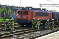 Loc 1615 heeft branddschade opgelopen op station Uitgeest 13 mei 2012