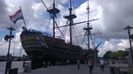Zeilschip bij het scheepvaartmuseum in Amsterdam 31 juli 2016