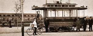 Eerste door Beijnes gebouwde elektrische tram voor de Eerste Nederlandsche Electrische Tram maatschappij 