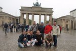 Onze roze vriendengroep voor de Brandenburger Tor