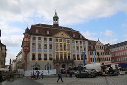 Het stadhuis van Coburg in Beieren.