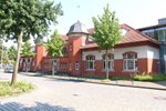Het oude stationsgebouw van Bocholt nu in gebruik als biblotheek en zorgcentrum 27 augustus 2016