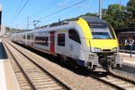 Het nieuwste stoptrein materieel van de Belgische spoorwegen in Jemelle 7 september 2016